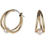Boucles d'oreilles en perles de créateur HUGO BOSS BOSS gris acier en acier à perles look fashion pour femme 