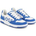 Baskets de créateur HUGO BOSS BOSS Kidswear bleues en caoutchouc imprimées à bouts ronds Pointure 39 en promo 