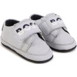 Chaussures de créateur HUGO BOSS BOSS Kidswear grises en cuir de veau à motif moutons en cuir à scratchs Pointure 20 pour homme en promo 