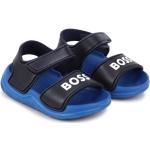 Sandales de créateur HUGO BOSS BOSS Kidswear noires à bouts ouverts à scratchs Pointure 23 