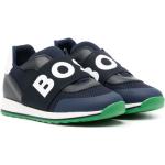Chaussures de créateur HUGO BOSS BOSS Kidswear bleu marine en caoutchouc en cuir à bouts ronds Pointure 25 