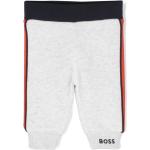 Pantalons de sport de créateur HUGO BOSS BOSS Kidswear gris à rayures enfant bio éco-responsable en promo 