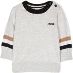 Pulls en laine de créateur HUGO BOSS BOSS Kidswear gris en coton mélangé enfant en promo 