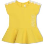 Robes imprimées HUGO BOSS BOSS Kidswear jaune citron à rayures en jersey de créateur pour fille de la boutique en ligne Farfetch.com 