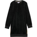 Robes en velours HUGO BOSS BOSS Kidswear noires à rayures en velours de créateur pour fille en promo de la boutique en ligne Farfetch.com 