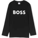 T-shirts de créateur HUGO BOSS BOSS Kidswear noirs à manches longues à manches longues pour femme 