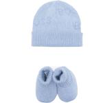 Bonnets en mailles de créateur HUGO BOSS BOSS Kidswear bleues claires enfant Taille naissance en promo 