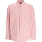 Chemises de créateur HUGO BOSS BOSS roses à rayures à manches longues à manches longues classiques pour homme en promo 