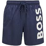 Shorts de bain de créateur HUGO BOSS BOSS bleus à logo Taille M look fashion pour homme en promo 