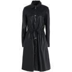 Robes de créateur HUGO BOSS BOSS noires en cuir synthétique à manches longues midi à manches longues Taille XS classiques pour femme en promo 