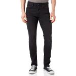 Jeans de créateur HUGO BOSS BOSS noirs en denim tapered stretch W31 look fashion pour homme en promo 