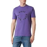 T-shirts de créateur HUGO BOSS BOSS violet foncé en coton à manches courtes lavable en machine à manches courtes Taille L look fashion pour homme en promo 