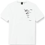 T-shirts de créateur HUGO BOSS BOSS blancs en coton à manches courtes à manches courtes Taille XXL look fashion pour homme 