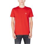 T-shirts d'automne de créateur HUGO BOSS BOSS rouges Taille XL classiques pour homme 