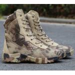 Chaussures de randonnée d'automne kaki en fil filet look militaire pour homme 