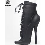 Chaussures de danse noires à bouts pointus Pointure 36 avec un talon entre 7 et 9cm plus size look sexy pour femme 