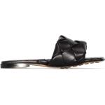 Sandales de créateur BOTTEGA VENETA noires en cuir en cuir à bouts ouverts Pointure 41 pour femme 
