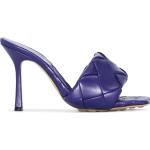 Sandales à brides de créateur BOTTEGA VENETA violettes tressées en cuir à bouts ouverts Pointure 38 pour femme 