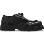 Chaussures montantes de créateur BOTTEGA VENETA noires tressées en cuir à lacets Pointure 40 avec un talon entre 3 et 5cm 