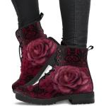 Bottes de neige & bottes hiver  marron en cuir synthétique vegan imperméables à lacets look casual pour femme 