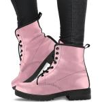 Bottes de neige & bottes hiver  rose bonbon en cuir synthétique vegan imperméables à lacets look casual pour femme 