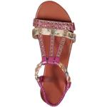 Sandales roses à strass en cuir à bouts ouverts Pointure 37,5 style bohème pour femme 