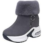 Bottes de neige & bottes hiver  grises thermiques Pointure 37 avec un talon entre 5 et 7cm look fashion pour femme 