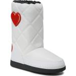Bottes de neige & bottes hiver  de créateur Moschino Love Moschino blanches en cuir synthétique pour femme en promo 