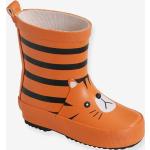 Bottes de pluie Vertbaudet orange à rayures en caoutchouc à motif tigres Pointure 21 look casual pour garçon 