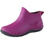 Bottes violettes en caoutchouc mollets larges vegan pour pieds larges à lacets Pointure 39 look casual pour femme 