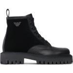 Chaussures de randonnée de créateur Armani Emporio Armani noires pour homme en promo 