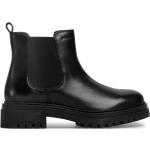 Boots Chelsea Geox noires en cuir Pointure 37 pour femme en promo 