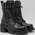 Bottines Replay footwear noires en cuir Pointure 36 look streetwear pour femme 