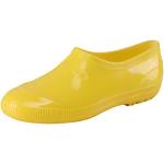 Tongs jaunes en caoutchouc à paillettes en cuir à talons compensés pour pieds larges Pointure 39 look casual pour femme 
