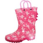 Bottes de pluie roses en caoutchouc à motif licornes résistantes à l'eau Pointure 29 look casual pour fille 