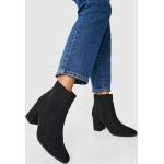 Bottines-chaussettes Boohoo noires à talons carrés Pointure 38 pour femme en promo 