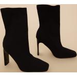 Bottines-chaussettes noires avec un talon entre 7 et 9cm look casual pour femme 