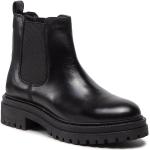 Boots Chelsea Geox noires en cuir Pointure 41 pour femme en promo 