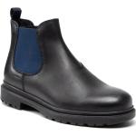 Boots Chelsea Geox noires en cuir pour homme en promo 