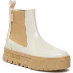 Boots Chelsea Puma Mayze blanches en cuir synthétique pour femme en promo 