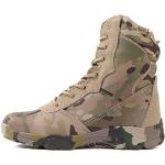 Chaussures de randonnée camouflage en caoutchouc résistantes à l'eau à bouts ronds look militaire pour homme en promo 