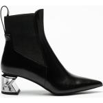 Bottines Karl Lagerfeld noires en cuir synthétique en cuir Pointure 38 avec un talon entre 5 et 7cm pour femme en promo 