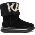 Bottes de neige & bottes hiver  Karl Lagerfeld noires en daim Pointure 35 pour femme en promo 