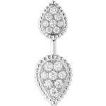 Boucles d'oreilles Boucheron argentées en or blanc à motif papillons en argent 18 carats en diamant pour femme 