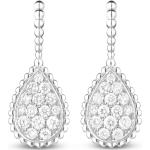 Boucles d'oreilles Boucheron argentées en or blanc à motif serpents en argent 18 carats en diamant pour femme 
