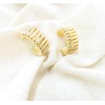 Boucles d'oreilles argentées en or en argent 18 carats look fashion 