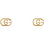 Boucles d'oreilles de créateur Gucci en or jaune à clous en diamant 18 carats pour femme 