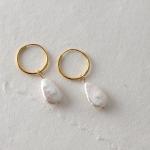 Boucles d'oreilles en perles dorées en or à perles 22 carats pour femme 