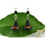 Boucles d'oreilles en perles noires en cristal à perles style ethnique pour femme 