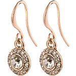 Boucles d'oreilles Pilgrim roses en cristal en argent classiques pour femme 